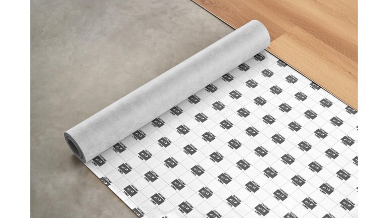 Polyurethan-Mineral-Unterlage mit 1,3 mm Dicke für Designbeläge wie Vinyl und Laminat.